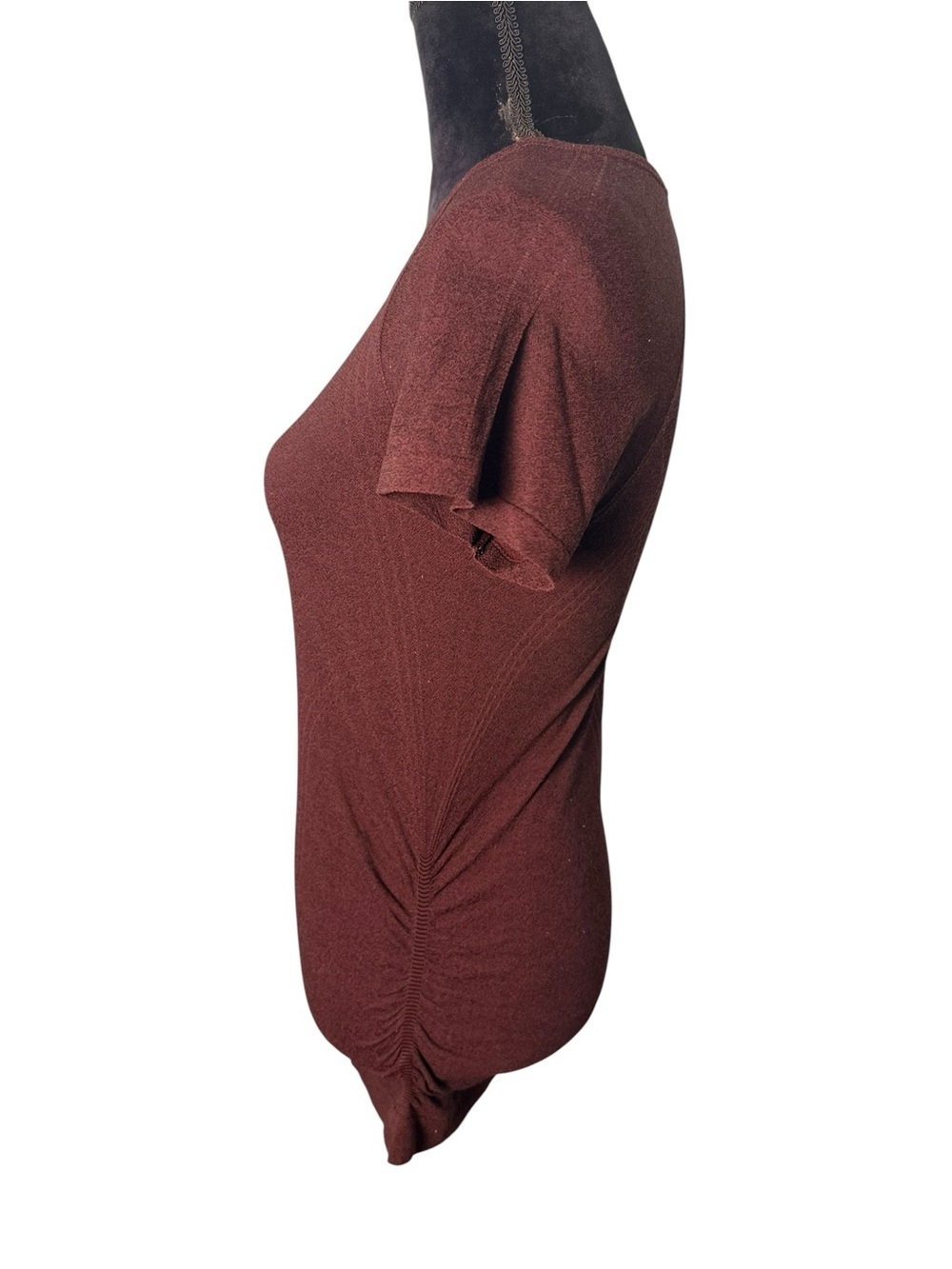 Athleta | Burgundy Short-Sleeve Seamless Crew Active Tee | Sz S - Picture 4 of 6